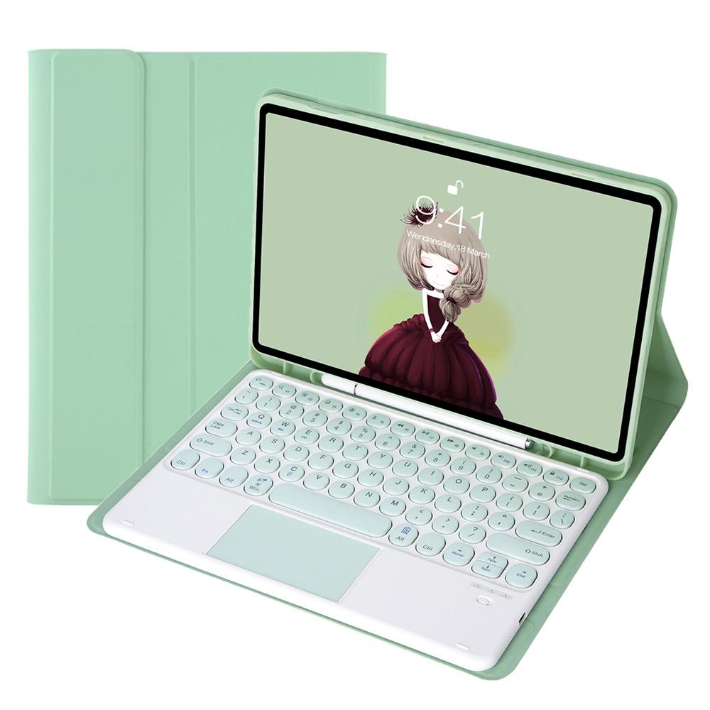 Detachable Bluetooth Keyboard Leather Case For Ipad Air 4 / 5 With Touch Control And Skin Feel Texture - Pink