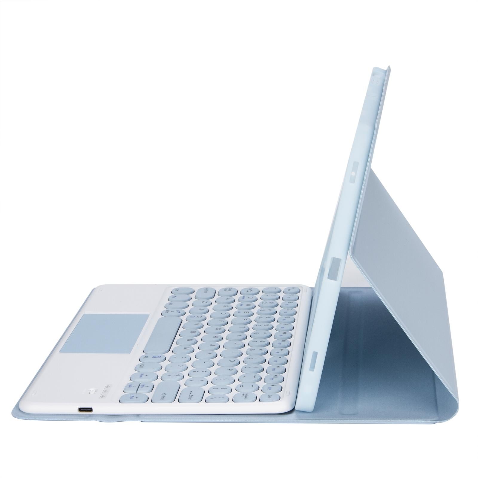 Detachable Bluetooth Keyboard Leather Case For Ipad Air 4 / 5 With Touch Control And Skin Feel Texture - Pink