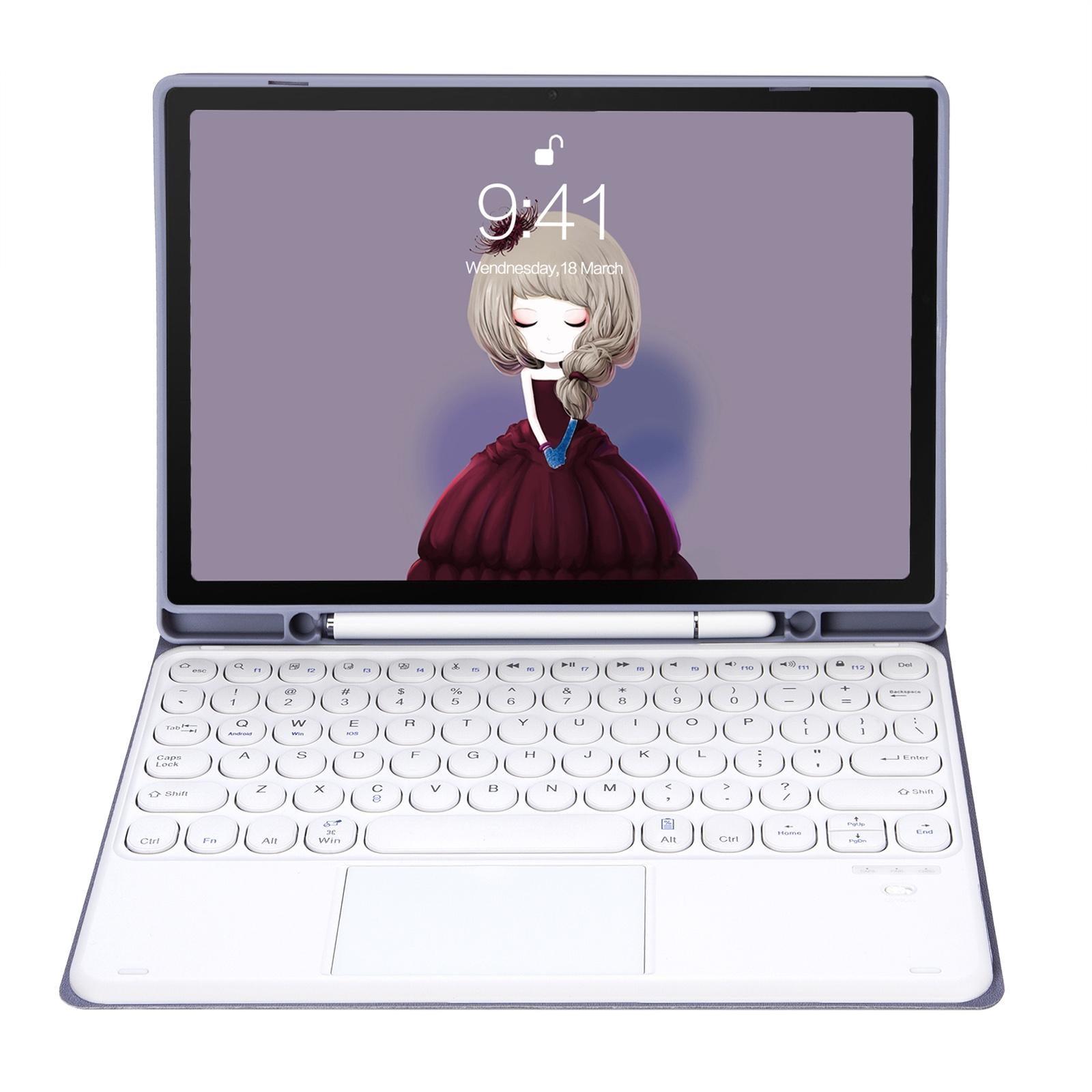 Detachable Bluetooth Keyboard Leather Case For Ipad Air 4 / 5 With Touch Control And Skin Feel Texture - Pink