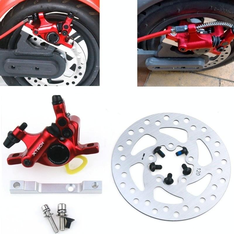 Upgraded 3-in-1 Scooter Brake & Seat Set for Xiaomi M365 Pro - Red Brake + Black Adapter