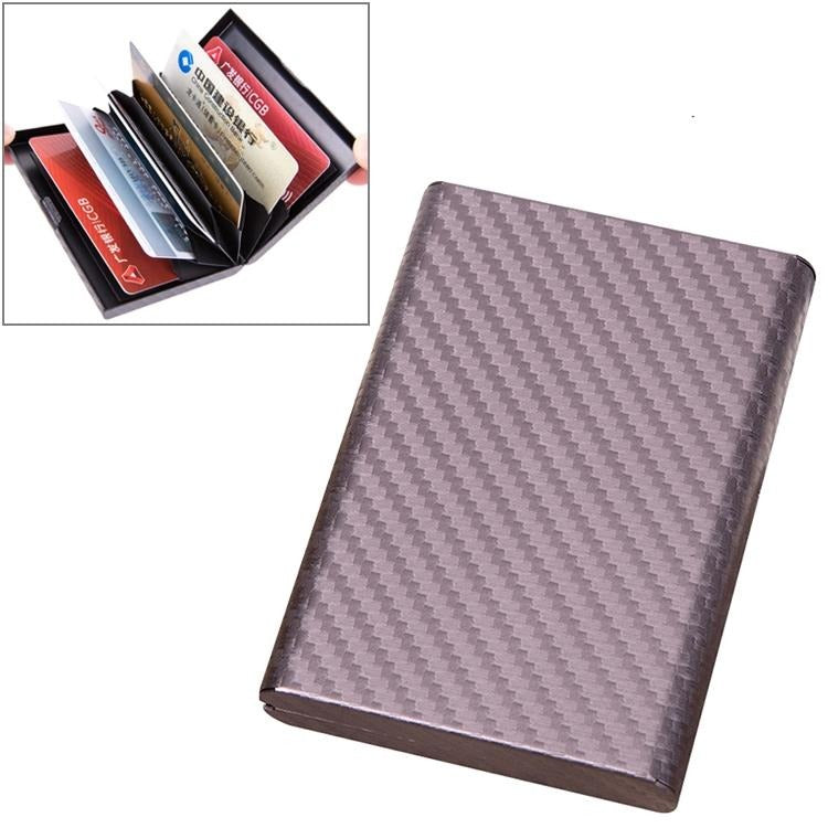 Aluminum Credit Card Holder - Secure & Compact - Carbon Gray