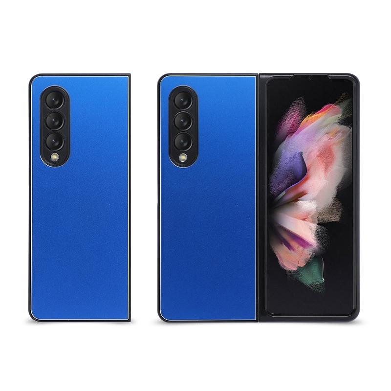 For Samsung Galaxy Z Fold4 5G Aluminum Foldable Phone Case - Blue