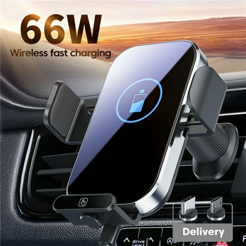 Intelligent Induction Wireless Car Charger - 66W High Power