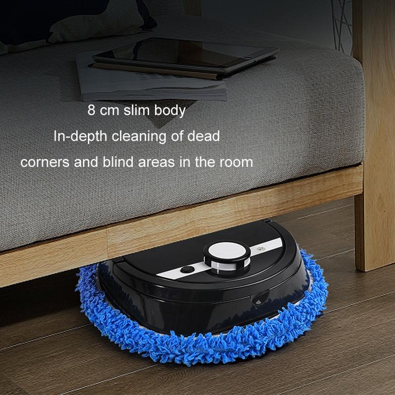 Smart All-in-one Robotic Sweeper and Mop - Black