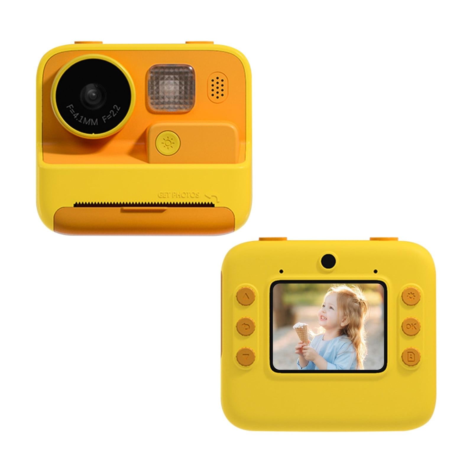 2-inch Dual Lens Instant Print Camera for Children - 4800w Pixel - Without Memory Card Yellow