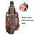 Large Retro Cowhide Crossbody Bag With Usb Port - Coffee