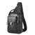 Large Retro Cowhide Crossbody Bag With Usb Port - Coffee