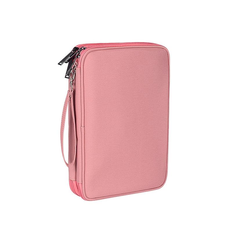 Waterproof Multi-function Storage Bag for Digital Accessories Earphones and Data Cables - Pink
