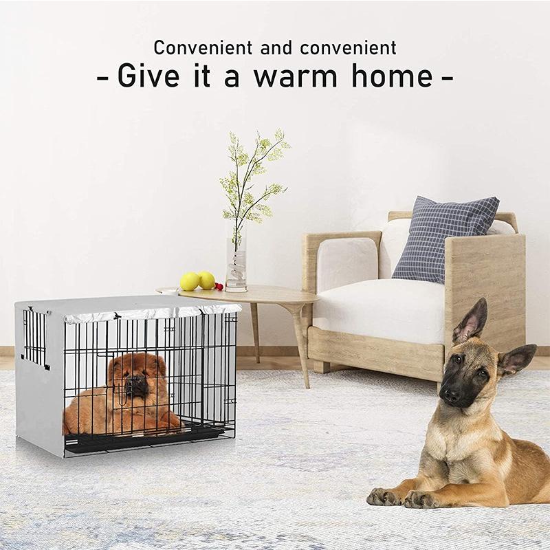 Outdoor Pet Cage Cover - Oxford Cloth Dustproof Rainproof Sunscreen - 63.5x48x50cm - Black
