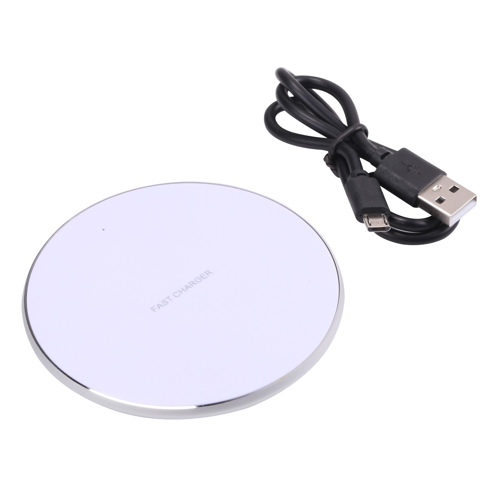 15W Plaid Desktop Wireless Charger - White