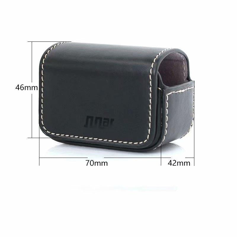 Waterproof Mini Leather Case for Dji Action Gopro Sjcam Xiaomi Mi Jia - Storage Box - Coffee