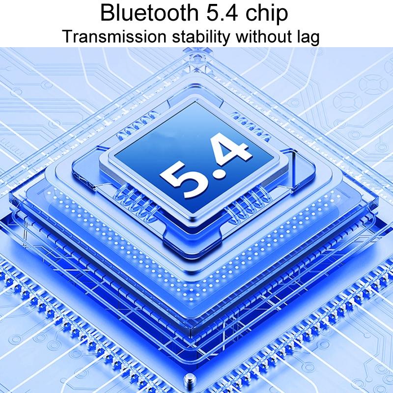 Bone Conduction Gaming Bluetooth Earphones with Noise Reduction - White