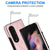 For Samsung Galaxy Z Fold4 5G Foldable Microfiber Phone Case - Rhombic Design - Red