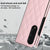 For Samsung Galaxy Z Fold4 5G Foldable Microfiber Phone Case - Rhombic Design - Red