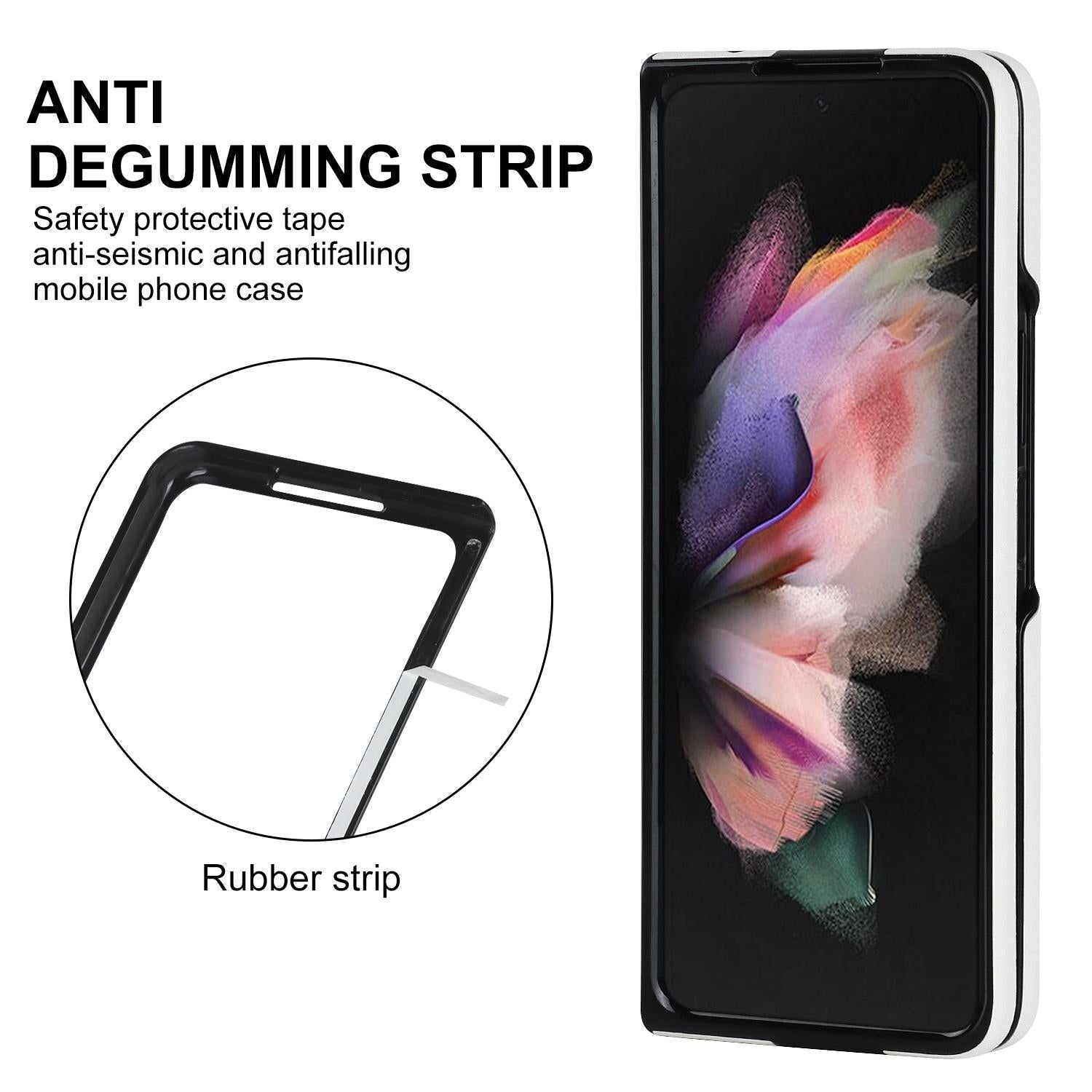 For Samsung Galaxy Z Fold4 5G Foldable Microfiber Phone Case - Rhombic Design - Red