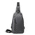 Men Casual Chest Bag Splashproof Backpack - Black