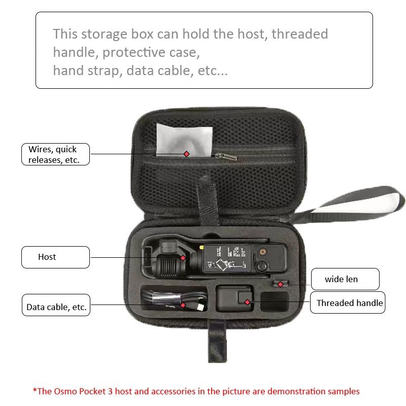 Dji Pocket 3 Carrying Case - Storage Bag Clutch - Black