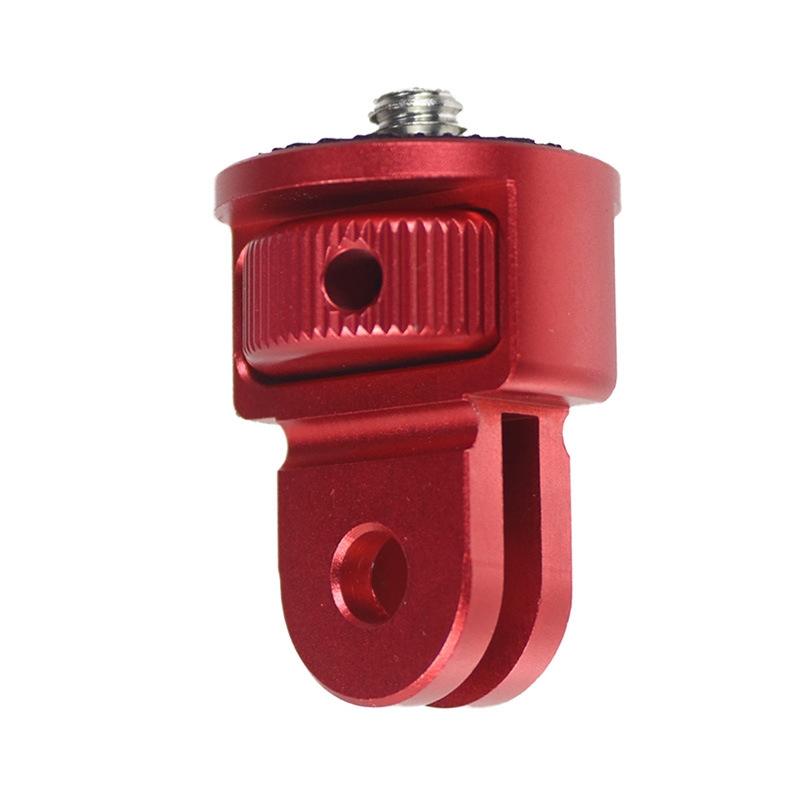 Universal Tripod Adapter for Action Cameras - 1 / 4 Inch Screw - Black And Red