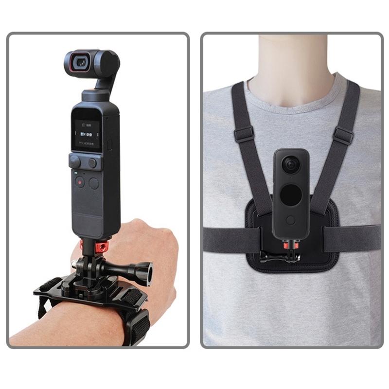 Universal Tripod Adapter for Action Cameras - 1 / 4 Inch Screw - Black And Red