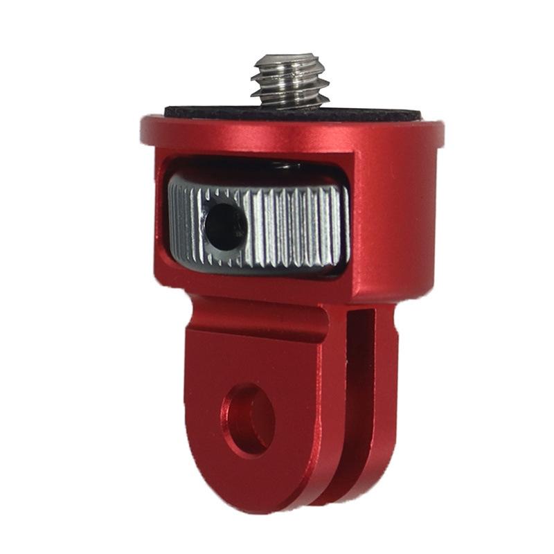Universal Tripod Adapter for Action Cameras - 1 / 4 Inch Screw - Black And Red