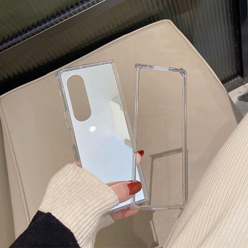 For Samsung Galaxy Z Fold4 5G Reflective Noodle Case - Reflective Finish - Silver