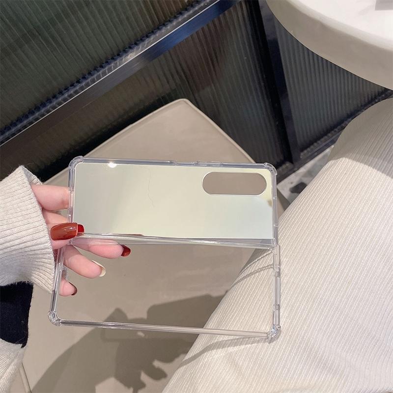 For Samsung Galaxy Z Fold4 5G Reflective Noodle Case - Reflective Finish - Silver