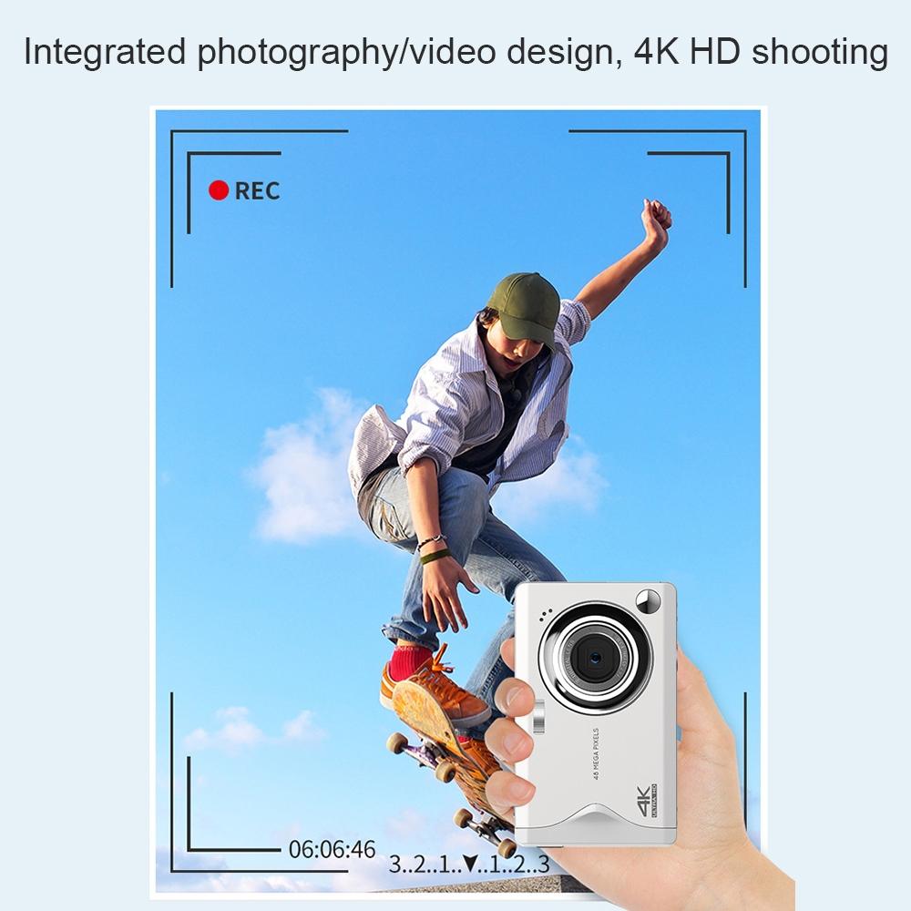3.0-inch Autofocus 4k Hd Digital Camera with Hd Screen - White