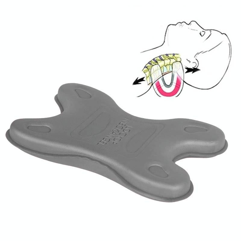 Portable Neck Pillow For Cervical Spine Stretching Massager Orthosis - Gray