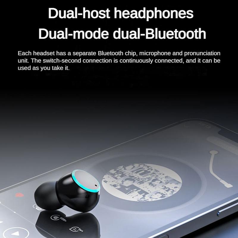 Wireless Bluetooth Earphones with Noise Reduction and Power Bank Function - Fluorescent Green