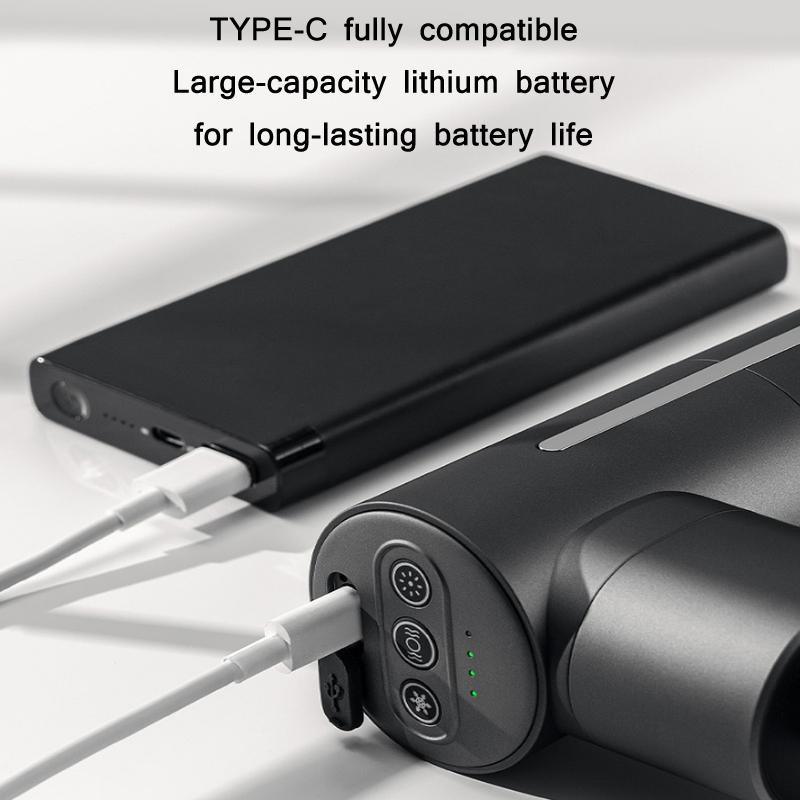 Brushless Massager With Hot Compress For Muscle Relaxation - Grinding White