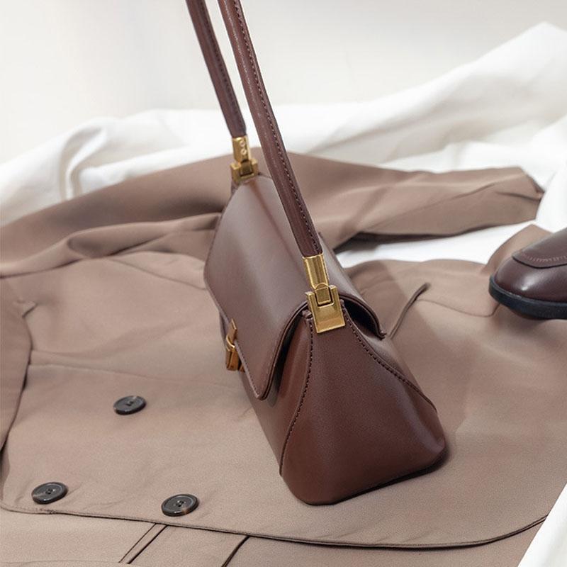 Vintage Women Shoulder Bag - Red Brown