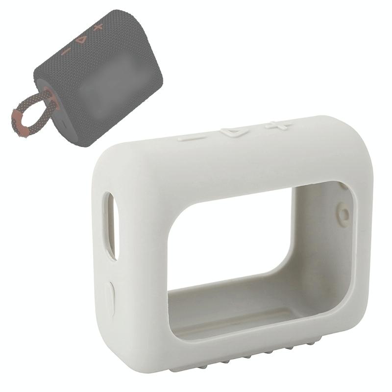 Portable Silicone Cover for Jbl Go3 Speaker with Carabiner - Black