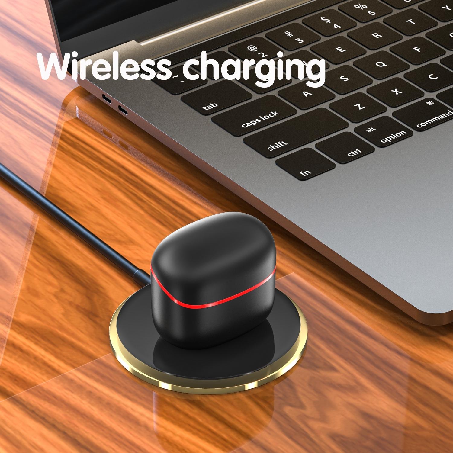 Wireless Sport Earphones with Touch Control and Mic - Bluetooth 5.0 Stereo Bass - White