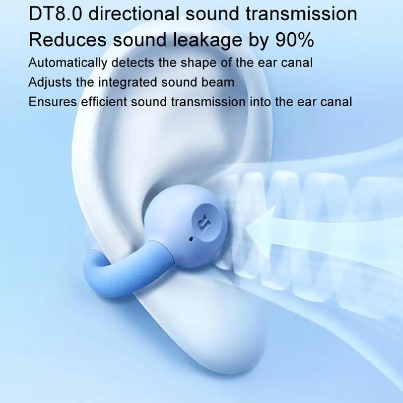 Wireless Bluetooth Earphone - Transparent Ear Clip - Ows Sports - Beige