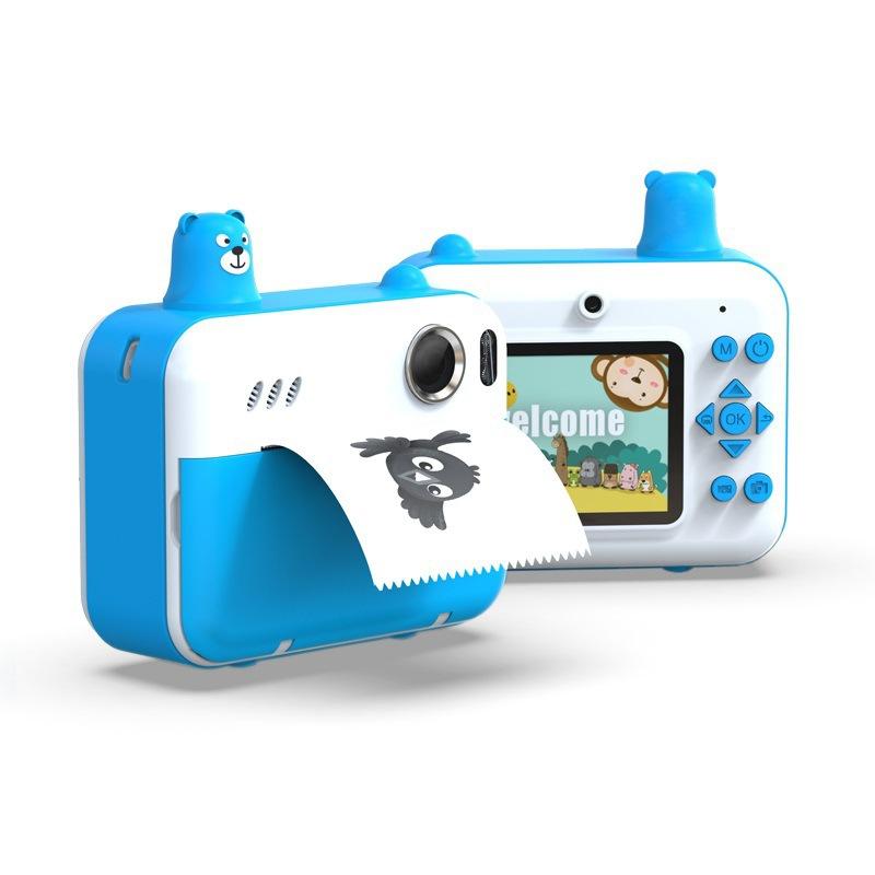 1080p Children&#39;s Camera with 2.36 Hd Led Display and Thermal Printing - Instant Capture - Sky Blue