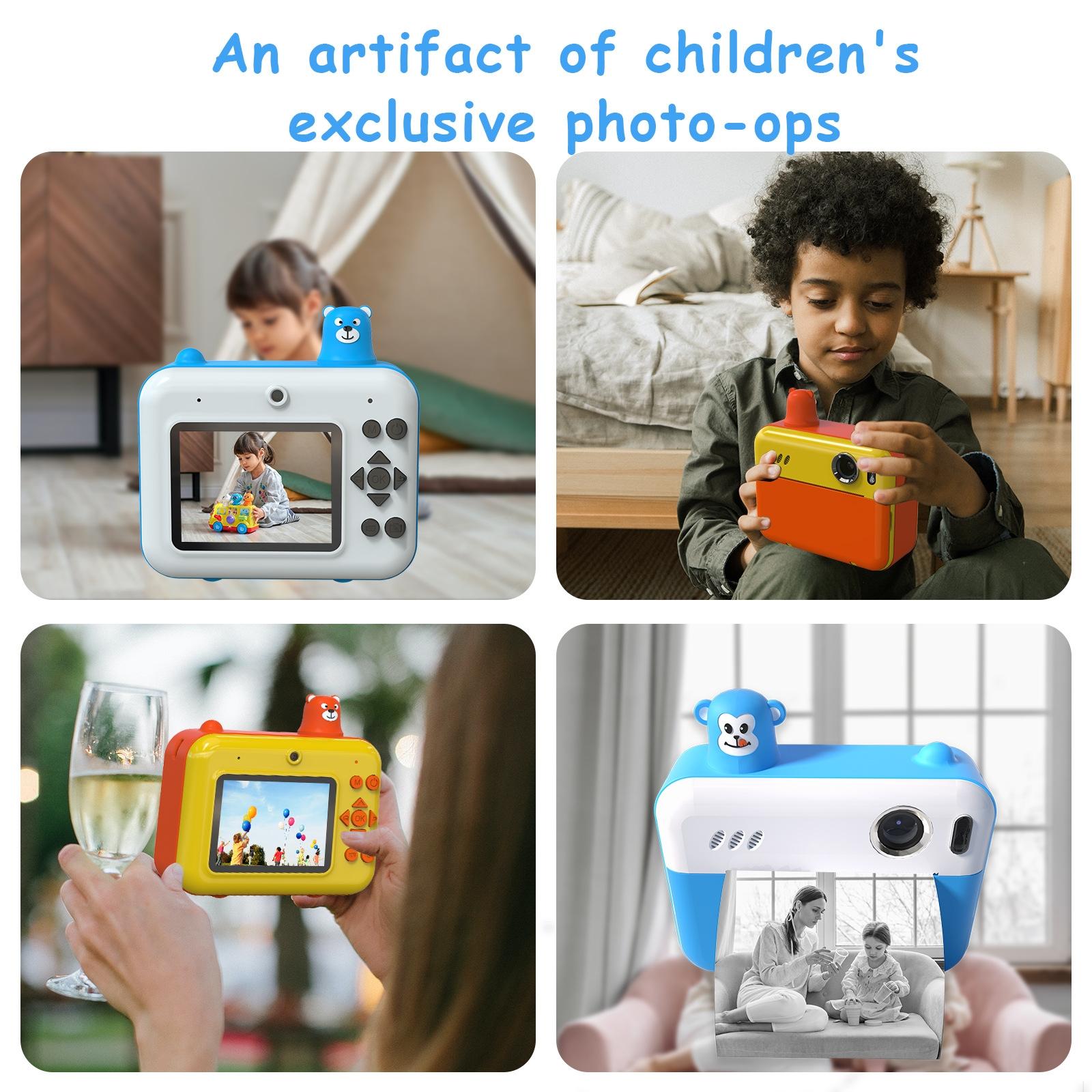 1080p Children's Camera with 2.36 Hd Led Display and Thermal Printing - Instant Capture - Sky Blue