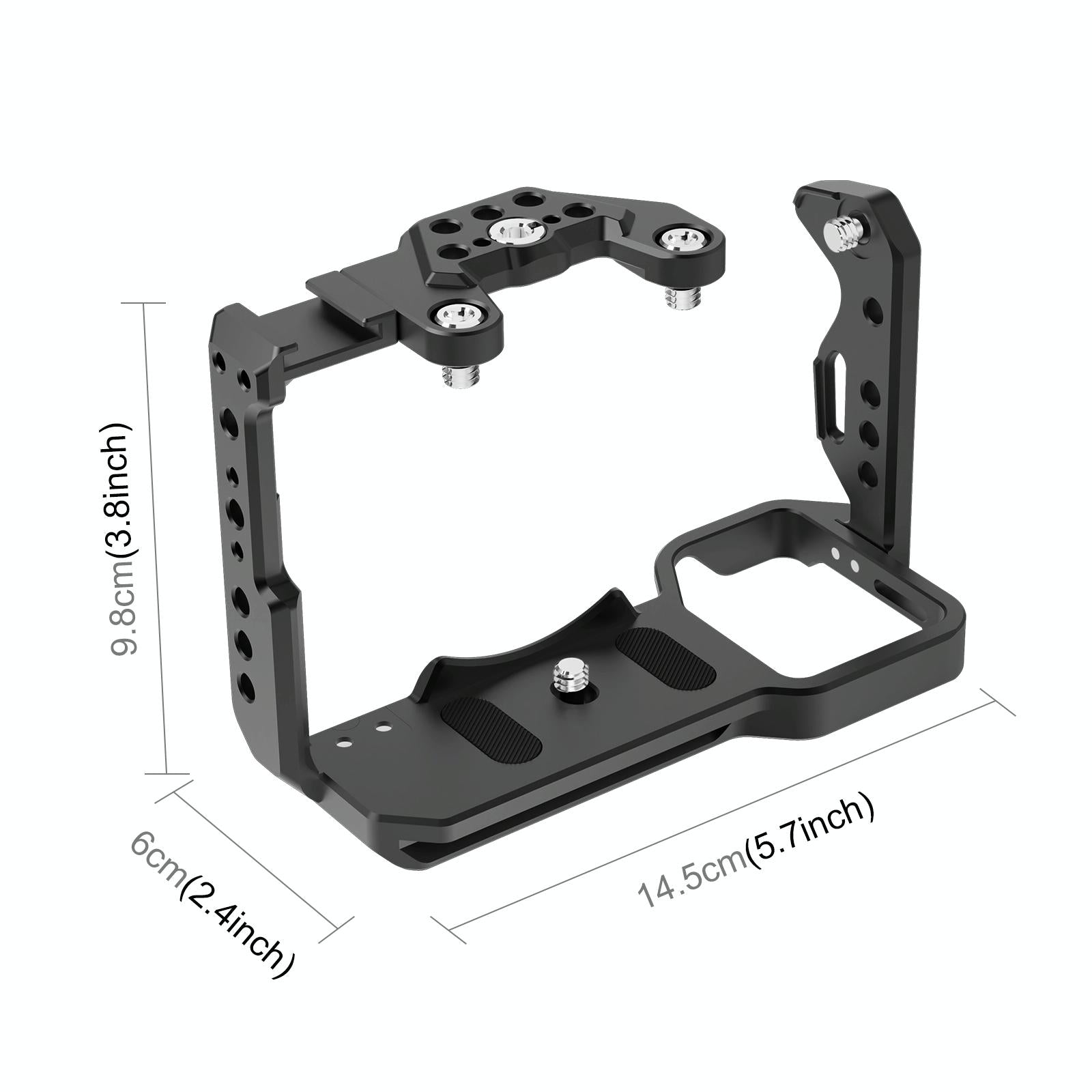 Camera Cage With Nota Slider - Metal Stabilizer Rig Black for Sony Ilme-Fx30 / Fx3