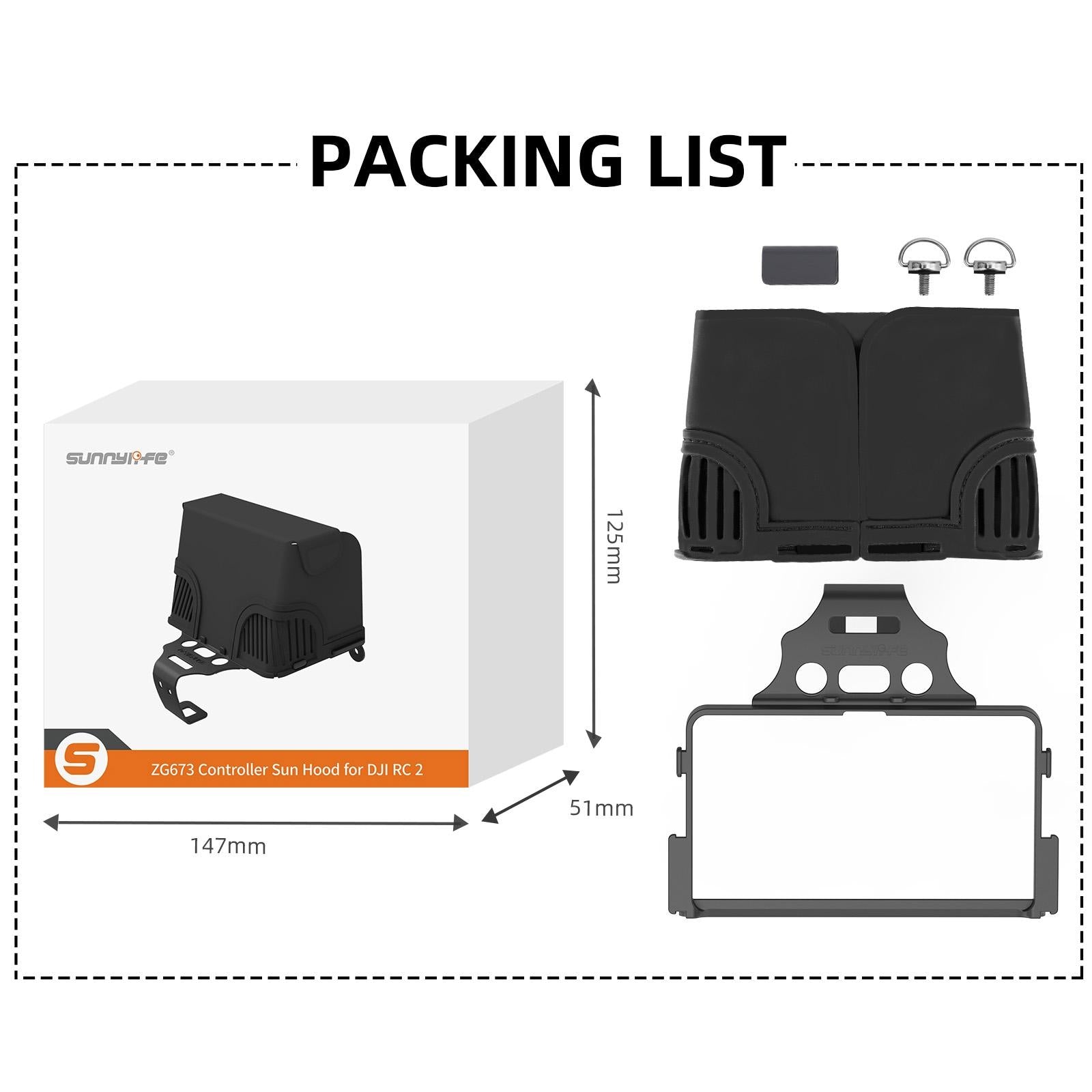 Remote Control Sunshade Hood Cover for Dji Rc Drones