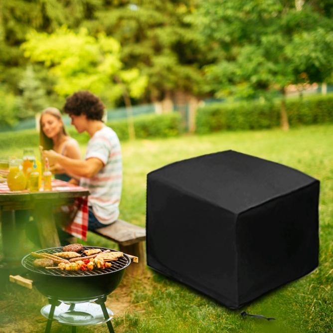 Waterproof Outdoor Furniture Cover - 210d Oxford Cloth - Dust-proof - Anti-uv - Fits Table and Chairs - 308x138x98cm - Black