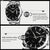 Waterproof Silver Shell Quartz Watch - Multifunctional Outdoor Fashion - Black