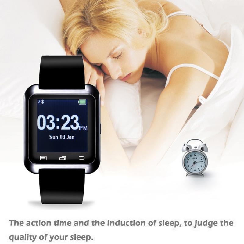 1.5 Inch Lcd Screen For Android Mobile Phone Support Phone Call / Music / Pedometer / Sleep Monitor / Anti-Lost - Black