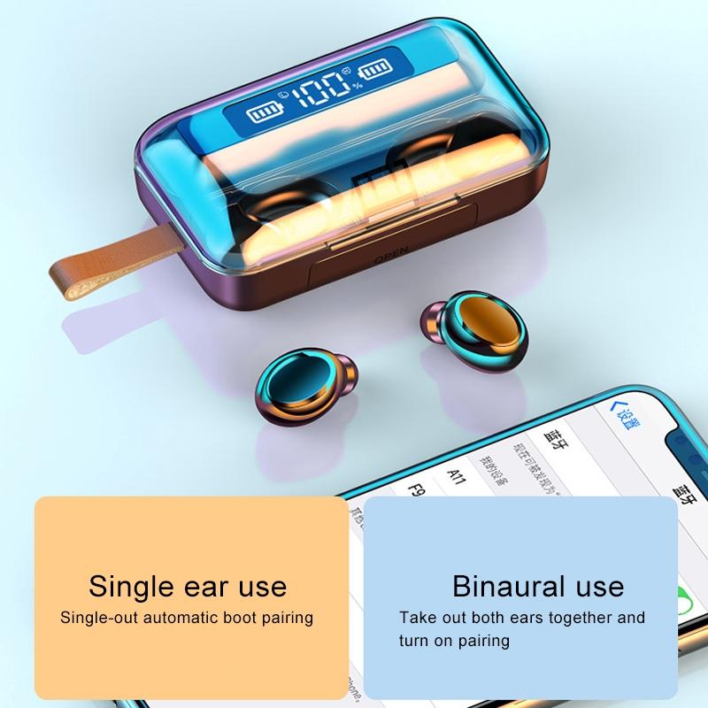 Jerry Solution Touch Bluetooth Earphones with Magnetic Charging Box - F9-5c