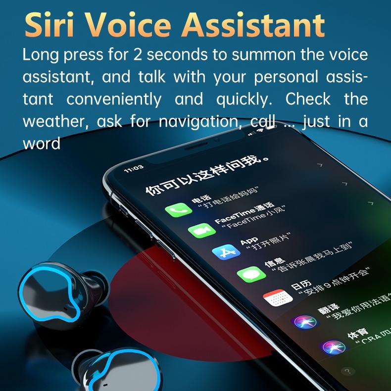 Wireless Bluetooth 5.0 Earphones with Digital Display and Flashlight