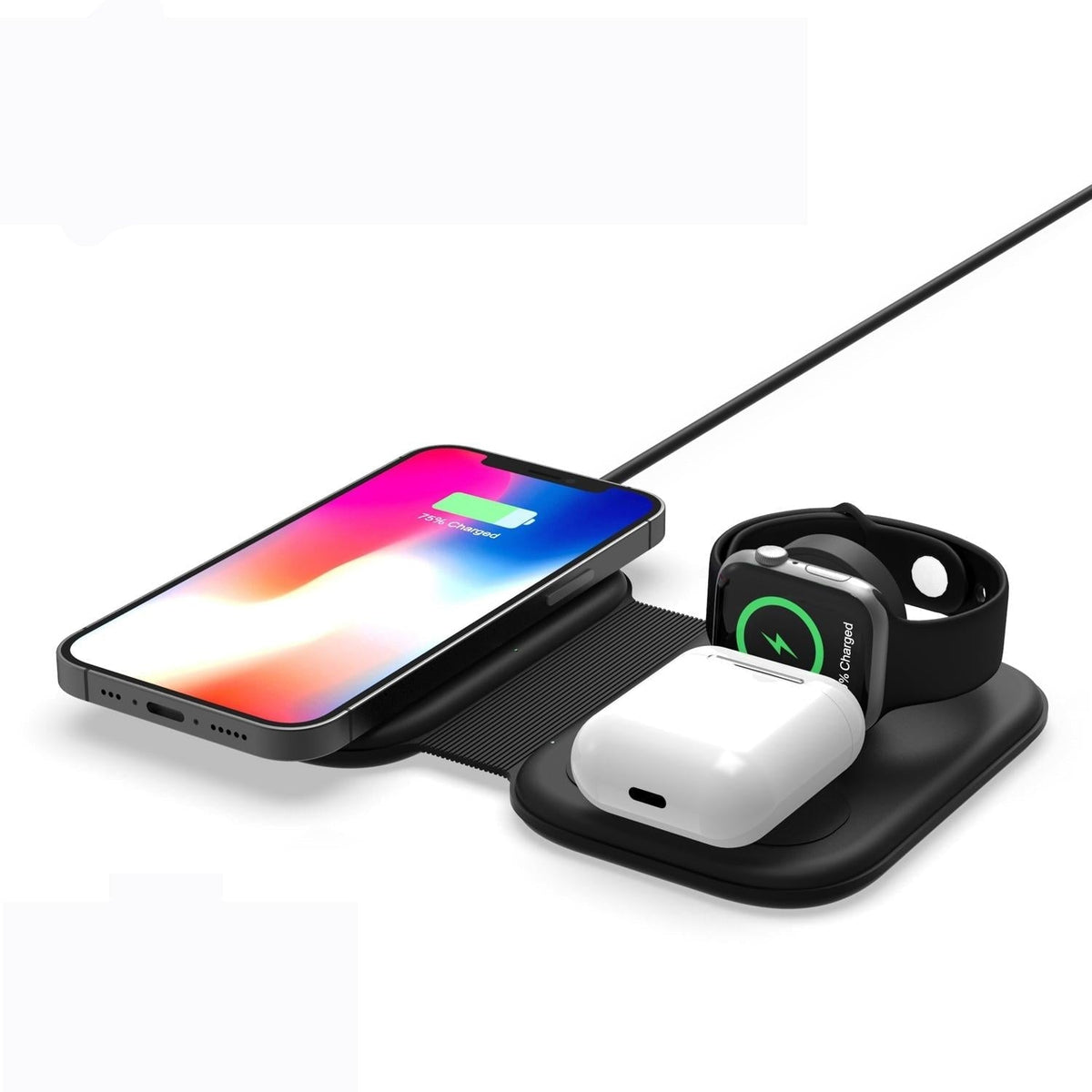 15W 3 In 1 Magnetic Wireless Charger For Iphone Apple Watch Airpods