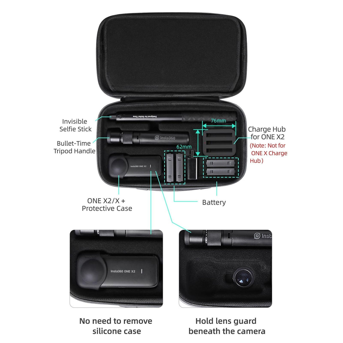 Insta360 one X2 / x Storage Bag Handbag