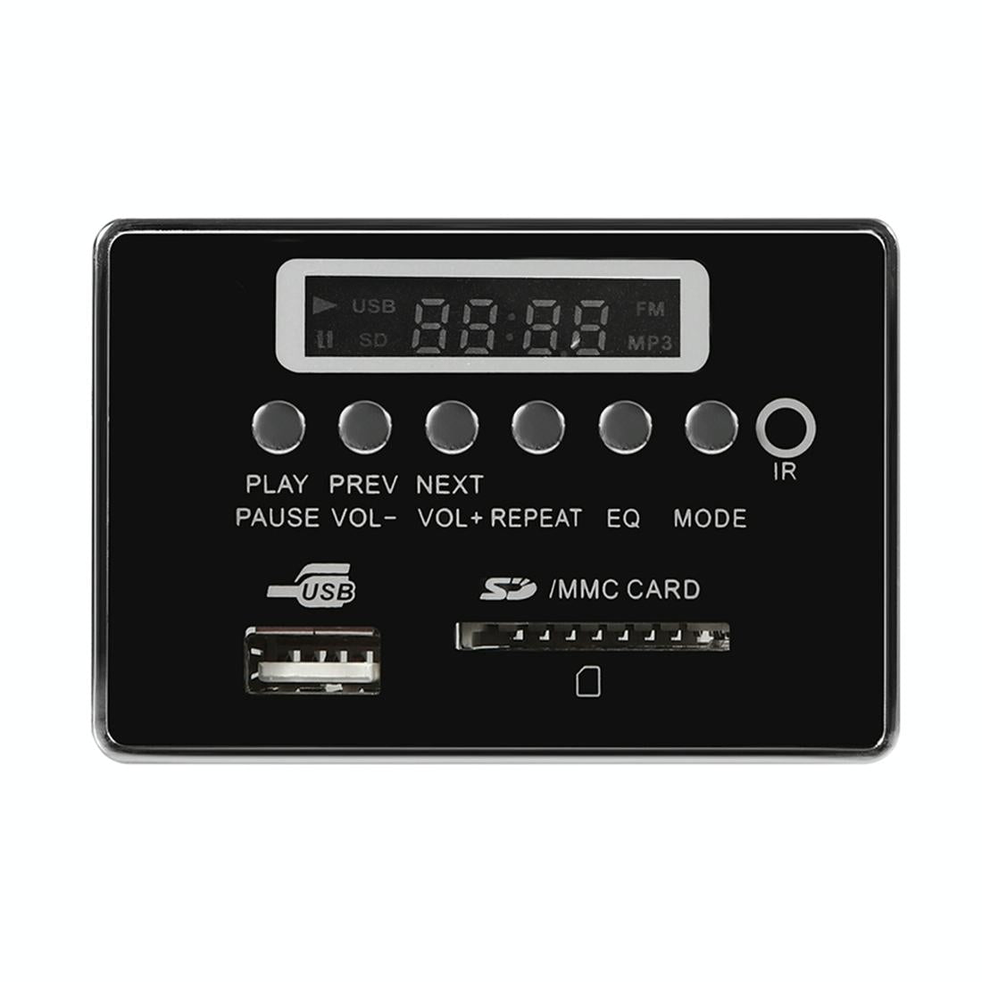 Car Mp3 Player Board With Bluetooth Fm Radio Sd / Usb / Aux Remote - Black