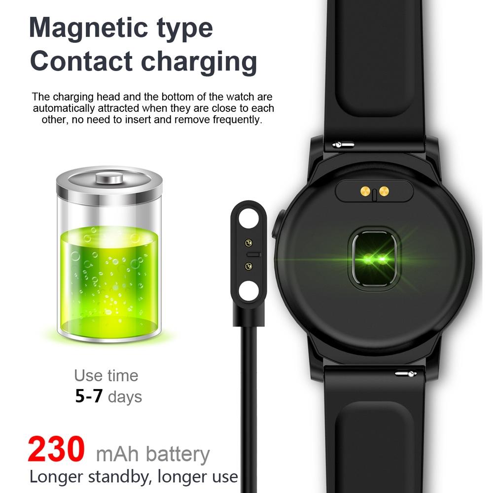 Smart Bracelet With Call Reminder Heart Rate & Sleep Monitoring - Black