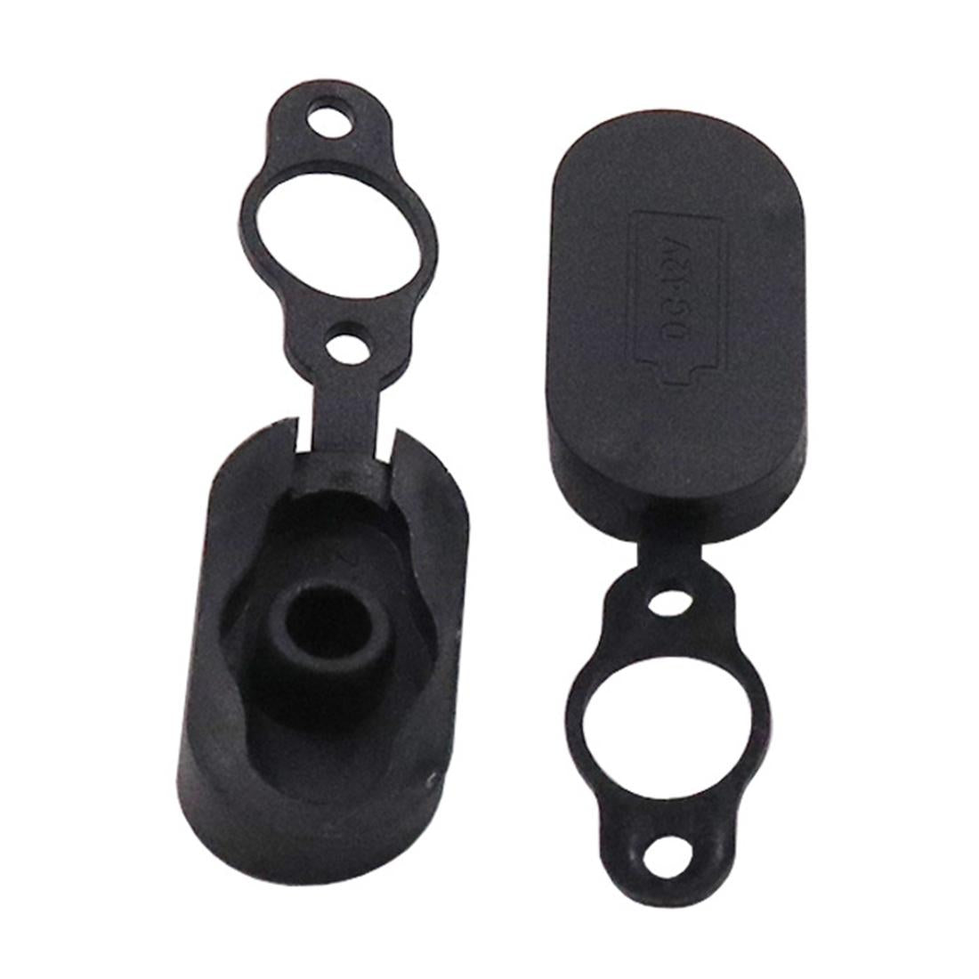 4-pack Silicone Charging Port Covers for Xiaomi Mijia M365 Electric Scooter - Black