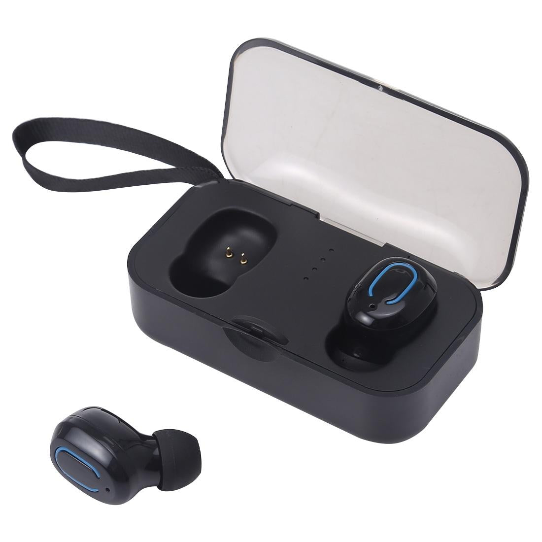 Wireless Stereo Bluetooth Earphones with Charging Case -tws Dazzling - Black