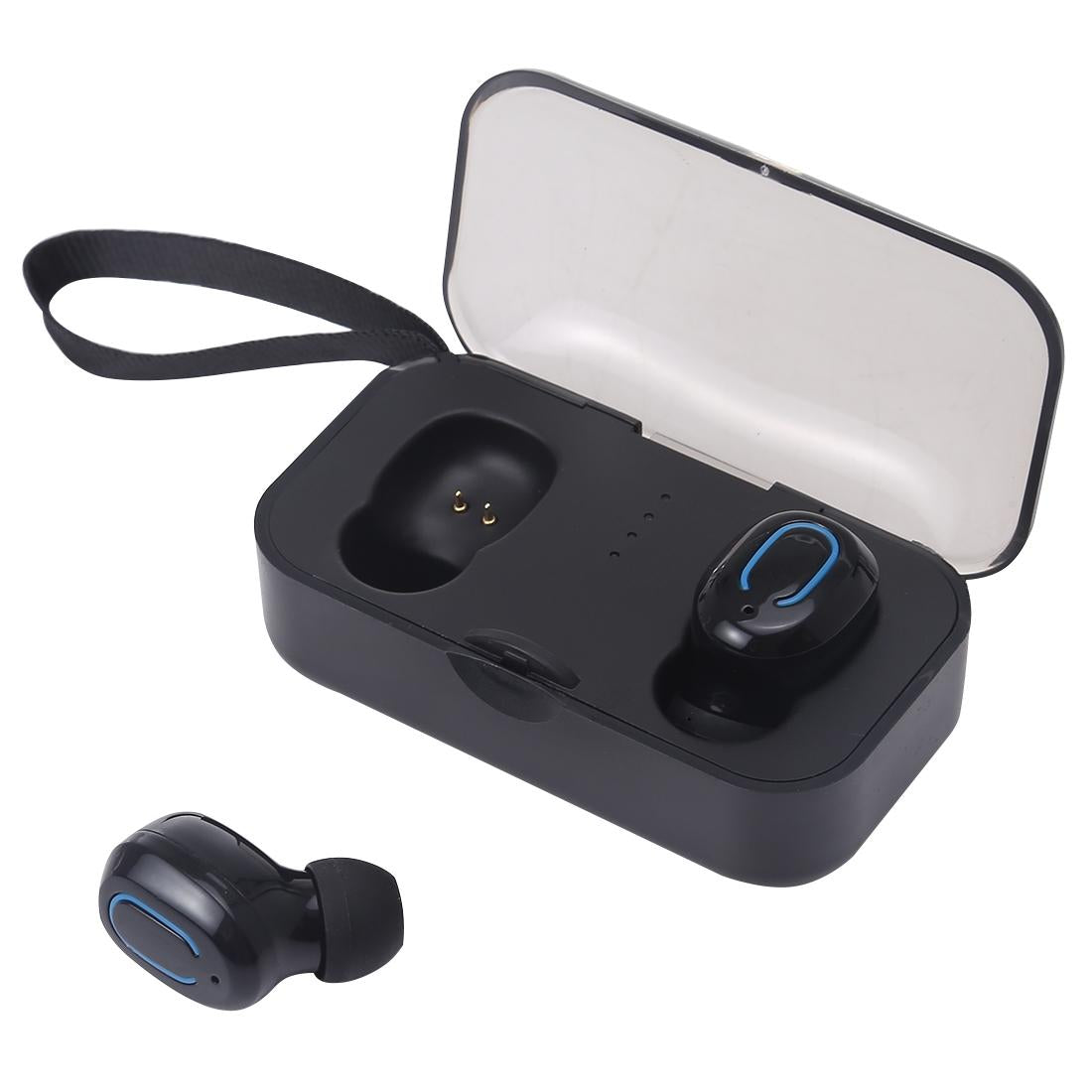 Wireless Stereo Bluetooth Earphones with Charging Case -tws Dazzling - Black